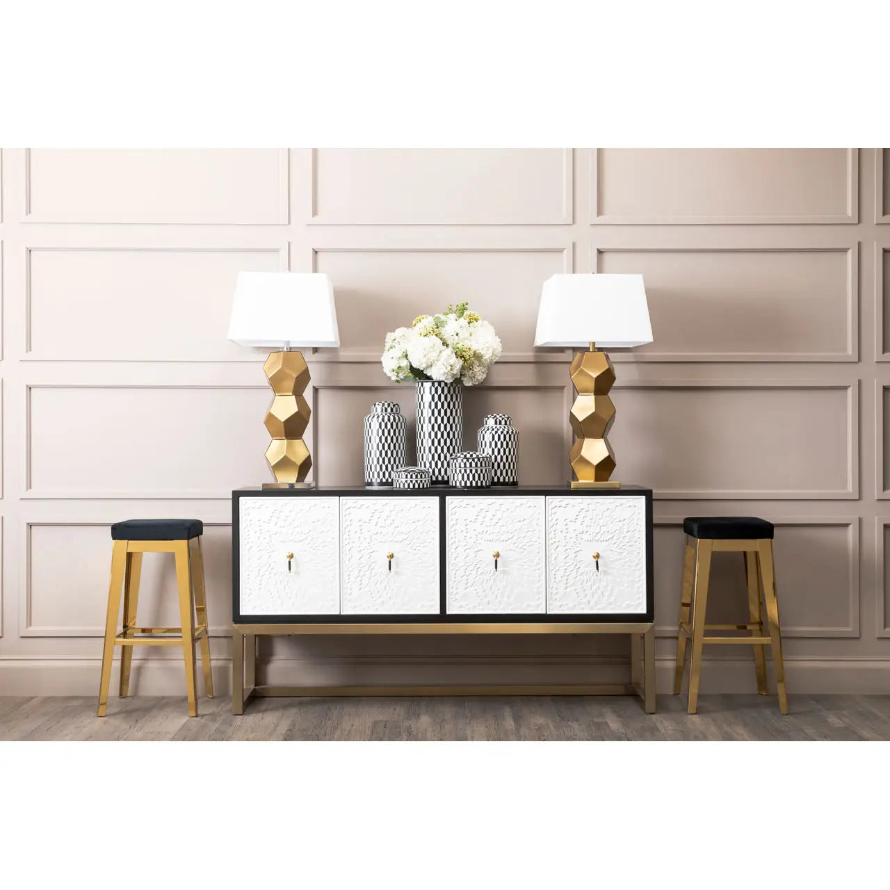 Palais Artisan Gold Geometric Table Lamp